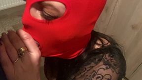 🔴 cheating in the kitchen – red mask, anal & ass to mouth