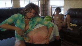 Step-Mom and Step-Daughter Bust the Pool Guy