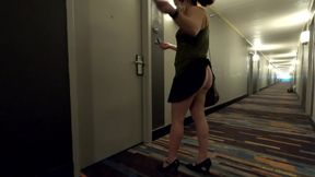 Risky miniskirt prank
