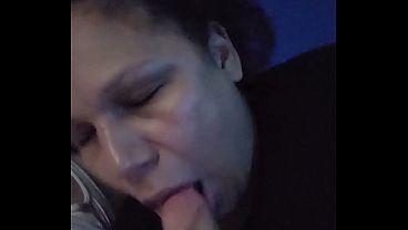 Mixed wifey giving me a handjob while watching Netflix
