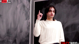 Petite Blondie Haley Squires Gets Ganged Up In Classroom Orgy