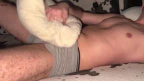 Guy Moaning Loud While Humping Pillow Cum in Underwear Dirty Talk Solo