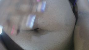 Navel tease : Ultra closeup belly button worship