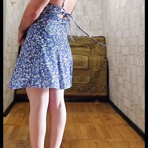 Hot Girly Boy Sissy Alone At Home Dressing On Her New Sexy Dresses