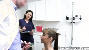 Nurse Jasmine Wilde prepares sexy girl Tommy King for a threeway with Dr Mike Mancin