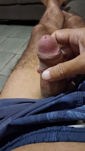 Ladysilva jerking off my soft cock until it was really big, hard and tasty