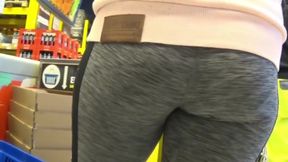 Cute blonde spandex ass