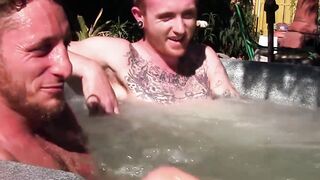 SwingYourBalls.com - Inked ginger homo enjoys jacuzzi then jack off with his lover