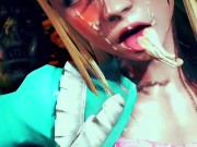Big monster ork fuck with cute princess