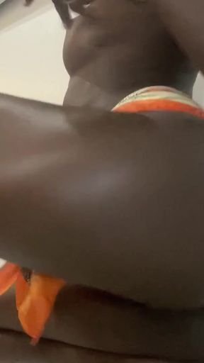 Hot Slim Thick Ebony Oiled Bubble butt in your Face Smother   Clip 1