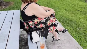 Hot mom caught with big black cock in park