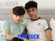 NastyTwinks - Flip Fuck - Zayne Bright Luca Ambrose take turns fucking each other bareback in bed - Full vid
