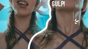 Giantess Gags On You When Trying To Eat You