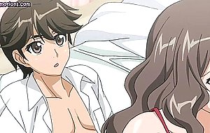 Hot anime milf dildoing and fucking