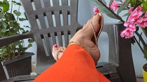 Highest Arched feet you will ever see by Milah in flat sandals