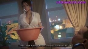 Amateur Nurse first patient surprised her with his BBC - 3D Animation