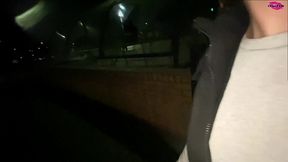 dirty little street girl takes a spanking in the street