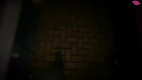 dirty little street girl takes a spanking in the street