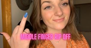 Middle Finger Rip Off - Scam Goddess Worship Verbal Humiliation