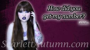 How did a loser like you get my number? - WMV HD 1080p
