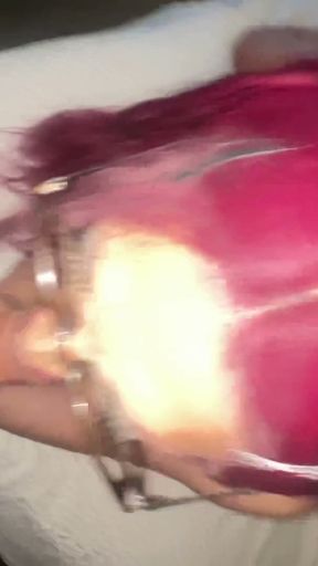 Ts Jesse Montez Sucks a thick cock with cum shot for her Bday.   Clip 1