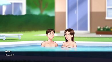 Fucking Pretty Girl In Backyard Pool | Summertime Saga Adult Game | Jenny Pool Scene