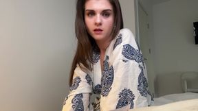 Stepmother was caught by her stepson in her bedroom while she cumming