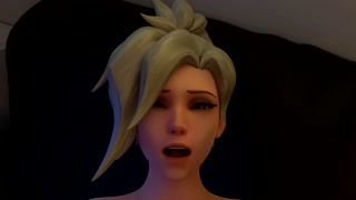 Mercy and D.Va having fun on sofa