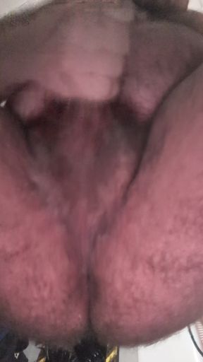 stroking and cumming through tight Foreskin