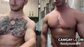 Tattooed Guys Show Themselves From Their Kitchen