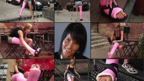 Bree LLC Stepping out in Public with Foot Play in HD (in HD 1920X1080)
