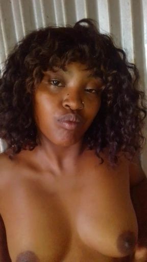 Naked black roommate masturbates Alone in her room