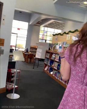 Woman in library