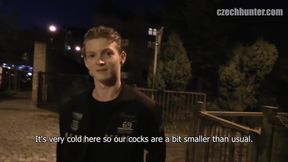 Czech Hunter - Cold Night Dicktraining Anti Smoking Student Sells His Straight Virgin Ass for Cash and Takes a Deep