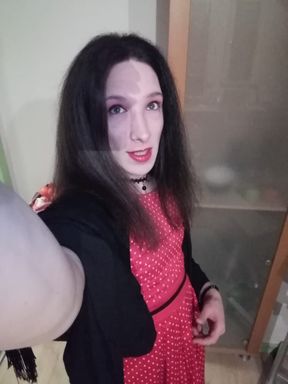 Skinny Sabrina Pink Slut Whore Sissy deep throats cock and swallows cum