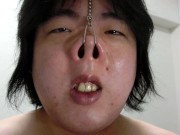 Nose hook masturbation2