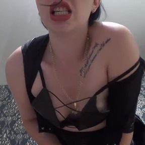 Cum for me slut while I am pegging you with big strapon!