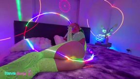 Late Night Rave Encounter with Intense Heat and Glowstick Vibes