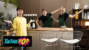 TWINKPOP - Sam Ledger Wants Something Super-fucking-hot And White pearly And Barista Joey Mills Gives Him His Shot