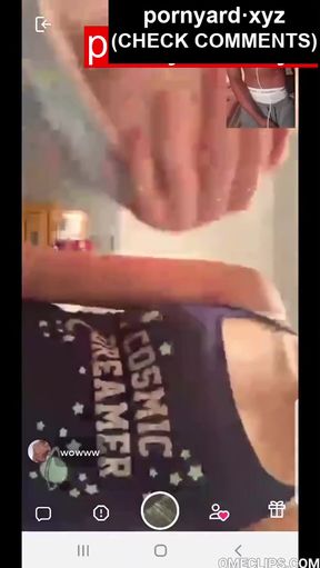 Homemade amateur teen's webcam reaction