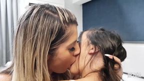 Lesbian Bribe From Experienced Blonde