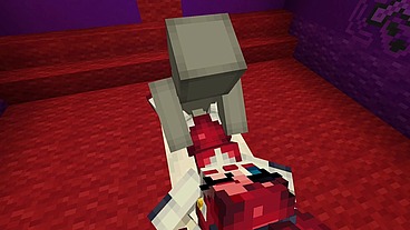 Minecraft FNAF Decor Mod- Some real nice poses from an animatronic, a hand job and sex on a bed