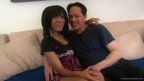 Light Skinned Ebony Teen 18+ Gets Stuffed By Her Asian Boyfriend