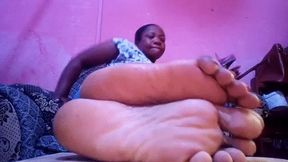 Holy Church Girl Fare Angle’s Wrinkled Soles From Side Angle Lying Down