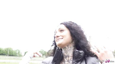 German Scout Breaks Inked Mile High Mia Roux With Rough Casting Anal