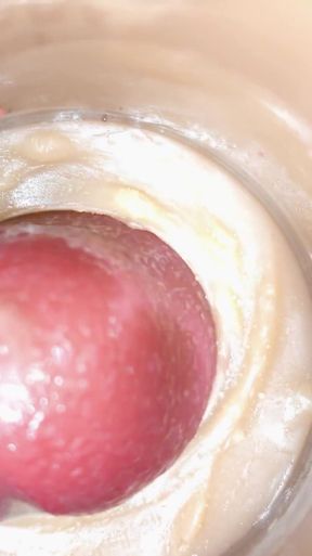 Cum Inside Me Over and Over! Camera inside Vagina Creampie Condom POV   Clip 1