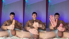 skinny twink with a giant dick needs some serious relief