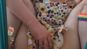 riding a clear dildo and squiriting