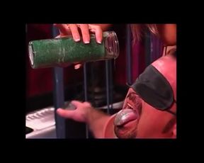 Super beautiful blonde tall goddess Kimberly dominates her slave