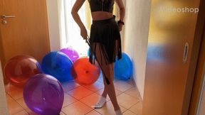 bursting in hot leather look